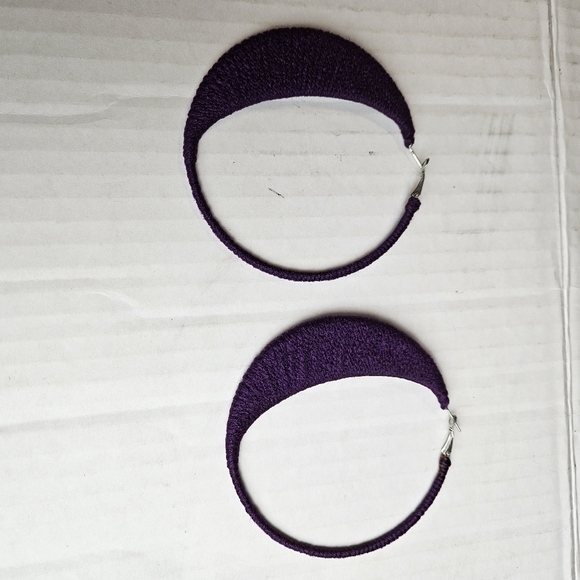 Jewelry - Divine Essence Women Knockout Large Purple Pierce Earrings